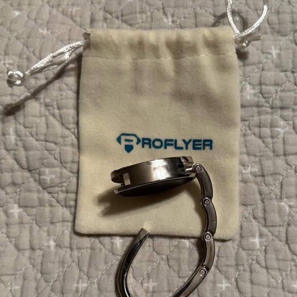 Silver and Multicolor Crystal Purse or Bag Hook - Picture 4 of 4